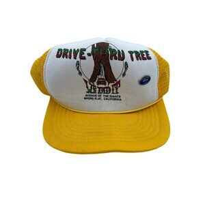 1980s Drive-Thru Tree ‘We Did It’ Avenue of the Giants trucker hat + Ford pin
